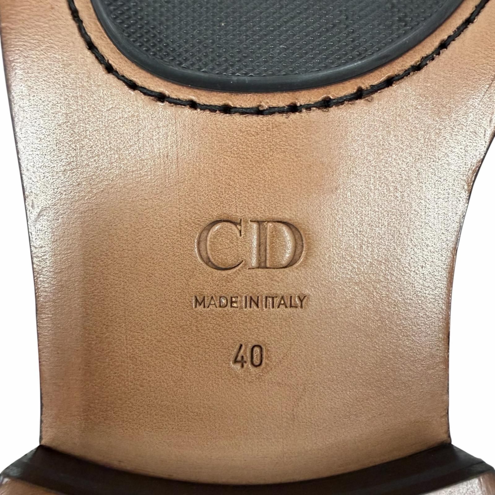 未使用品□DIOR ディオール オム レザー CDロゴ メダリオン パンチド