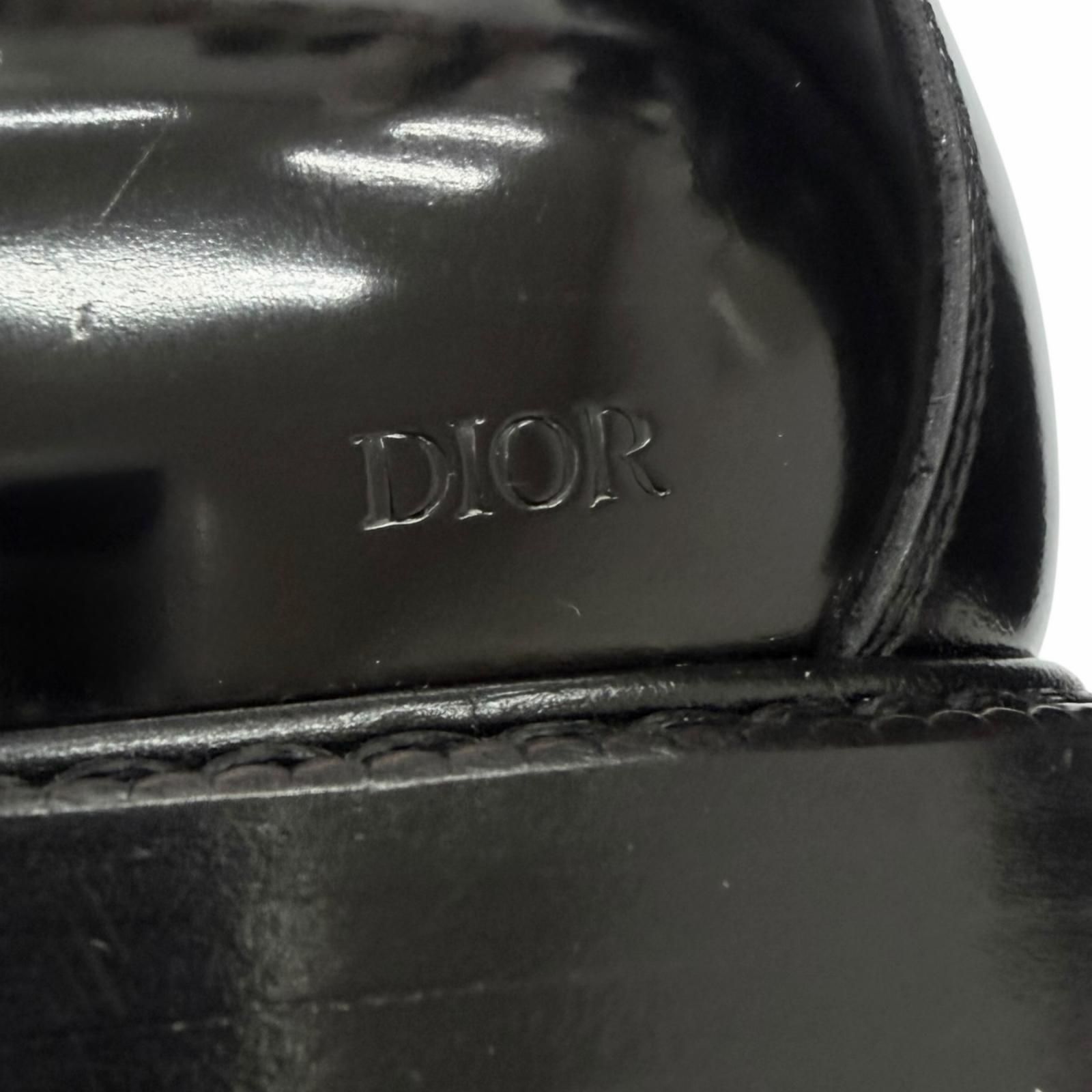 未使用品□DIOR ディオール オム レザー CDロゴ メダリオン パンチド