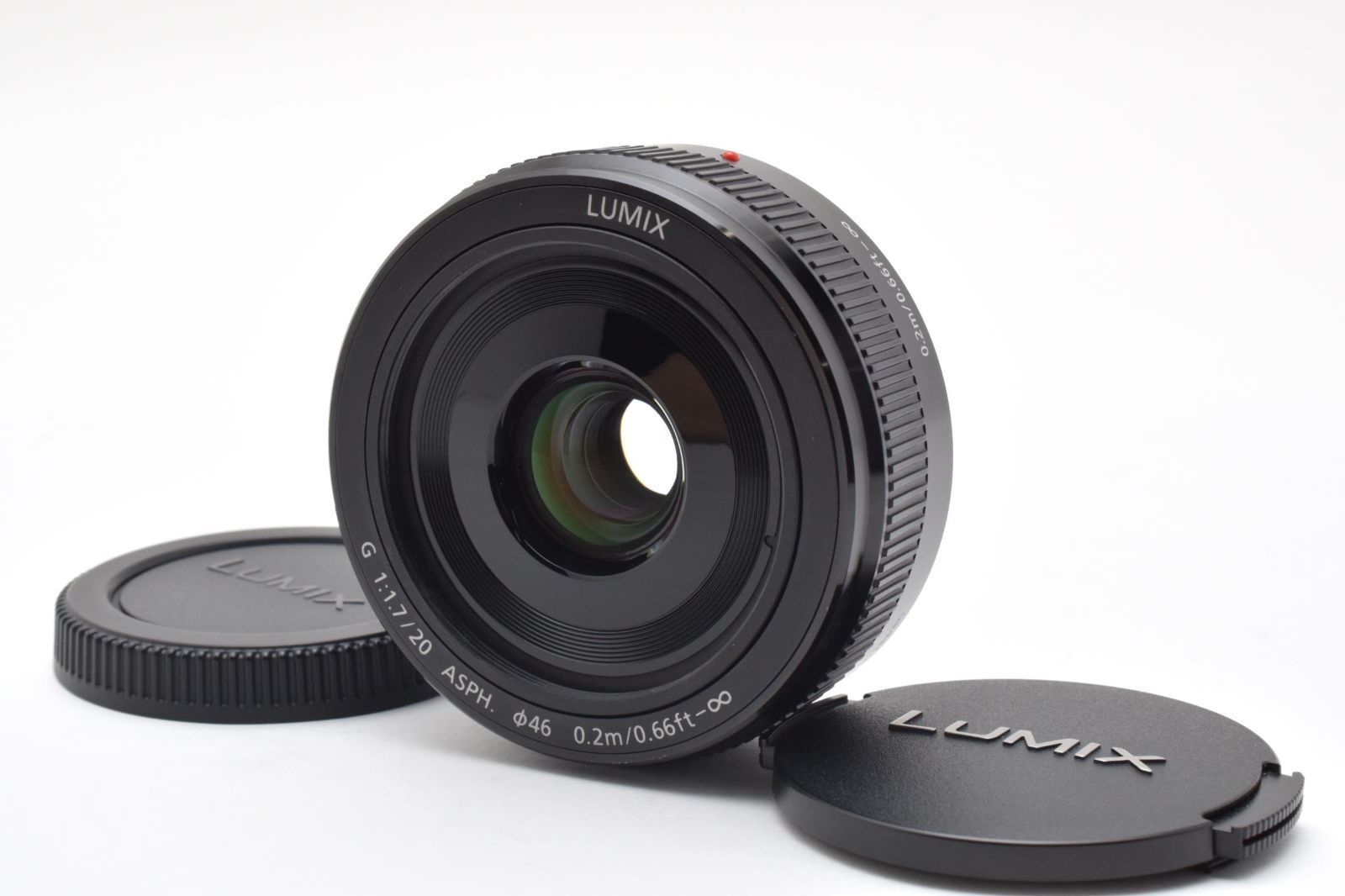 【返品保証】★レンズ光学極上品★パナソニック Panasonic G 20mm F1.7 II ASPH. ブラック★ L268#8028