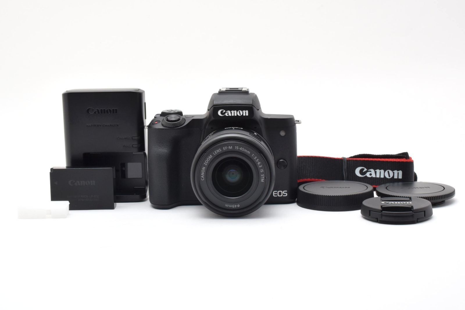 【返品保証】★美品★キヤノン Canon EOS Kiss M EF-M15-45 IS STM レンズキット 《ショット数8,000回未満》★ L598#8030