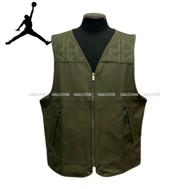NIKE JORDAN BRAND Jordan Essential Vest HF9327-222 ナイキ ジャンプマン エッセンシャルベスト ユーティリティベスト ジョーダン メッシュベスト オーバーサイズ 大き目サイズ 正規SHOP購入 (1809)