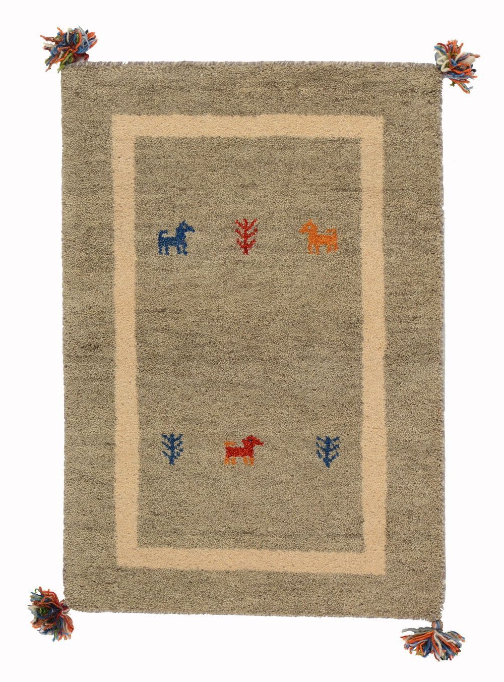 [約70×120cm] ギャッベ ラグ・マット GABBEH D18 カーペット 絨毯 ギャベ柄 8602