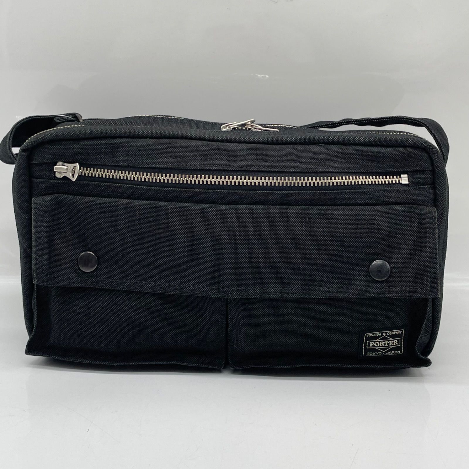 BN8970●PORTER ポーター スモーキー ショルダーバッグ ブラック 592-07627 美品