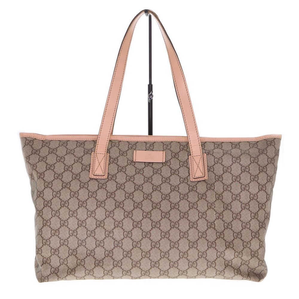 【中古】GUCCI グッチ 181084 トートバッグ GGスプリーム レディース メンズ バッグ ベージュ ブランド