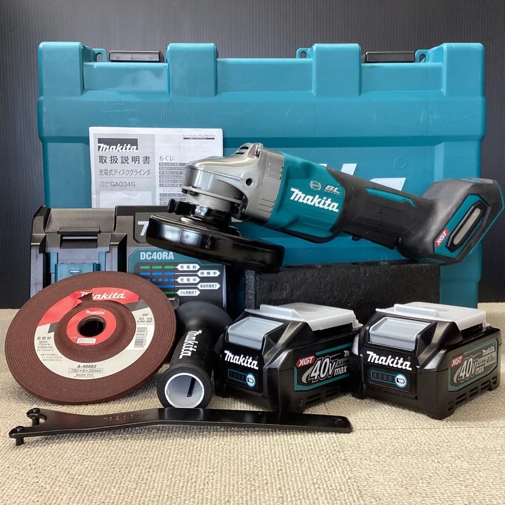 【中古美品】makita/マキタ GA034GRMX 40Vmax充電式ディスクグラインダ150mm 【203】