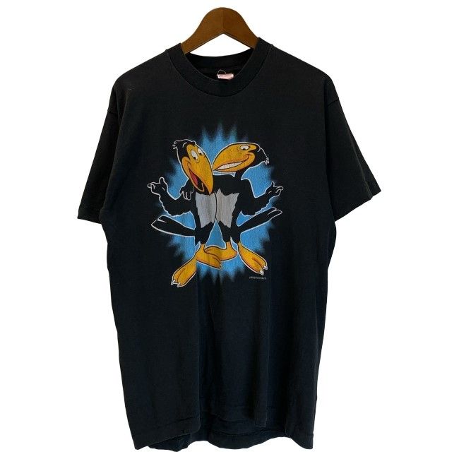 【中古】 FRUIT OF THE LOOM Tシャツ 90s vintage 90年代 OLD (C)1992 VIACOM 半袖 トップス クルーネック プリント Heckle&Jeckle USA製 古着 /7309