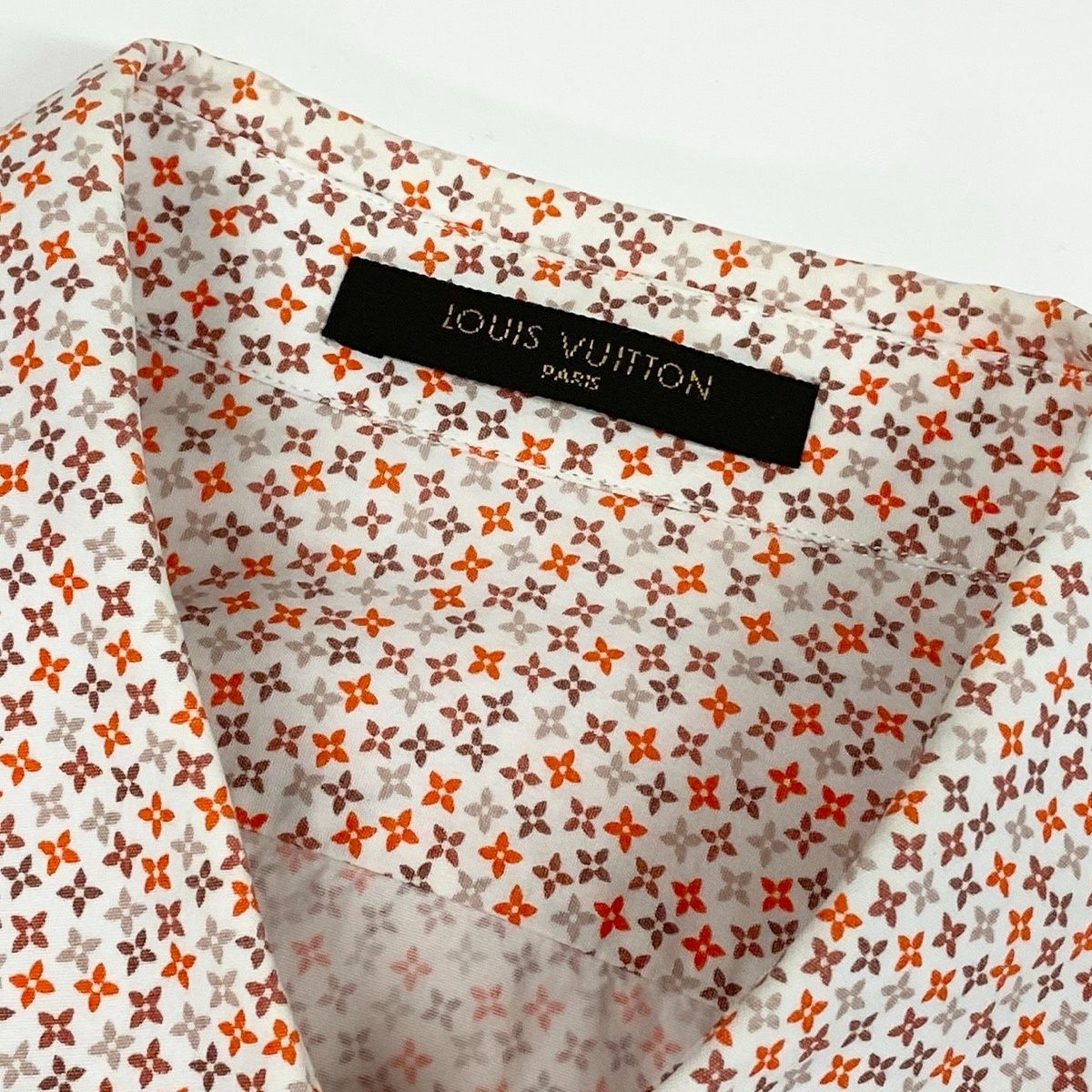 84e22 LOUIS VUITTON ルイヴィトン モノグラム 総柄シャツ ロング