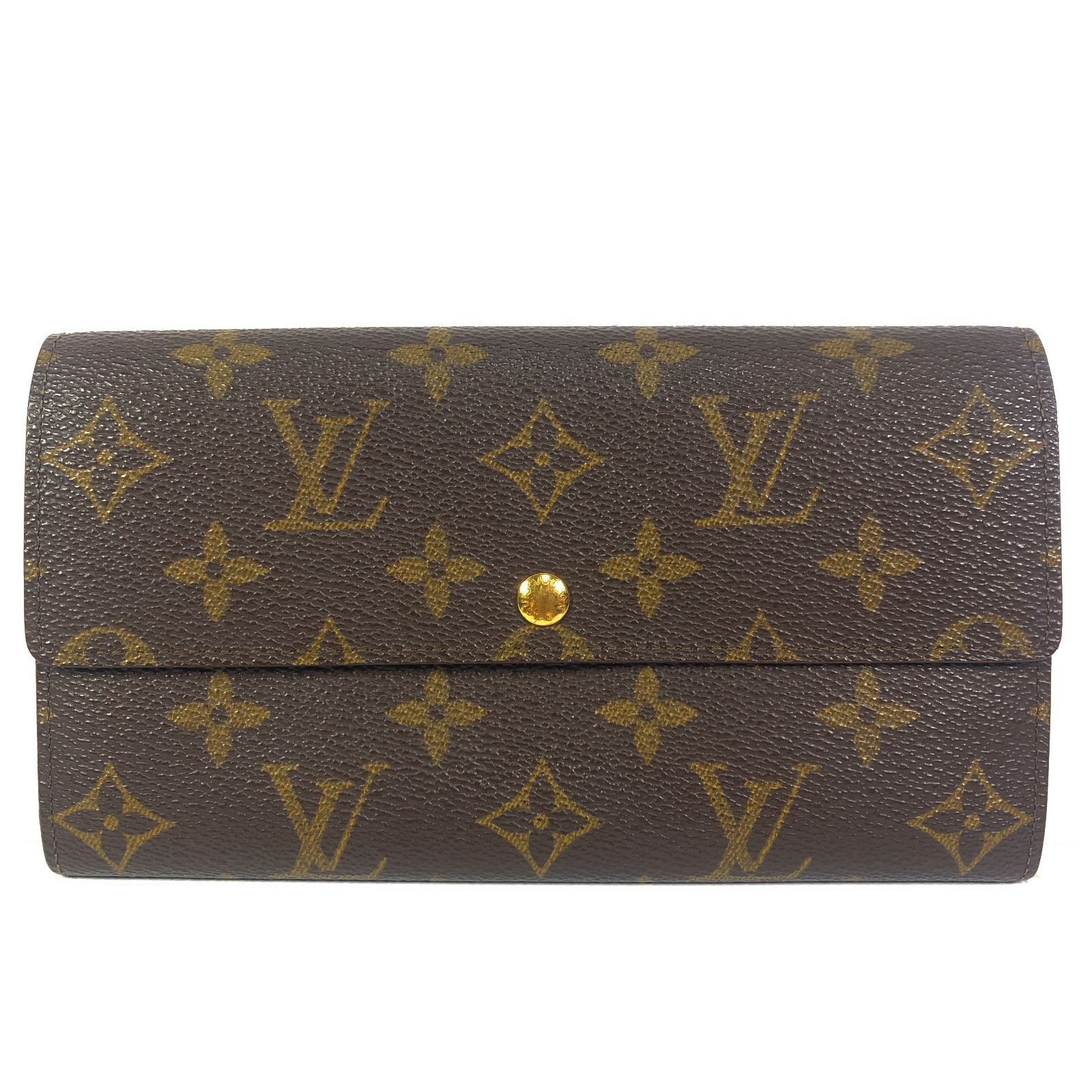 【ルイヴィトン】本物 LOUIS VUITTON ポシェットポルトモネクレディ モノグラム 長財布 M61725 小銭入れ有り メンズ レディース フランス製