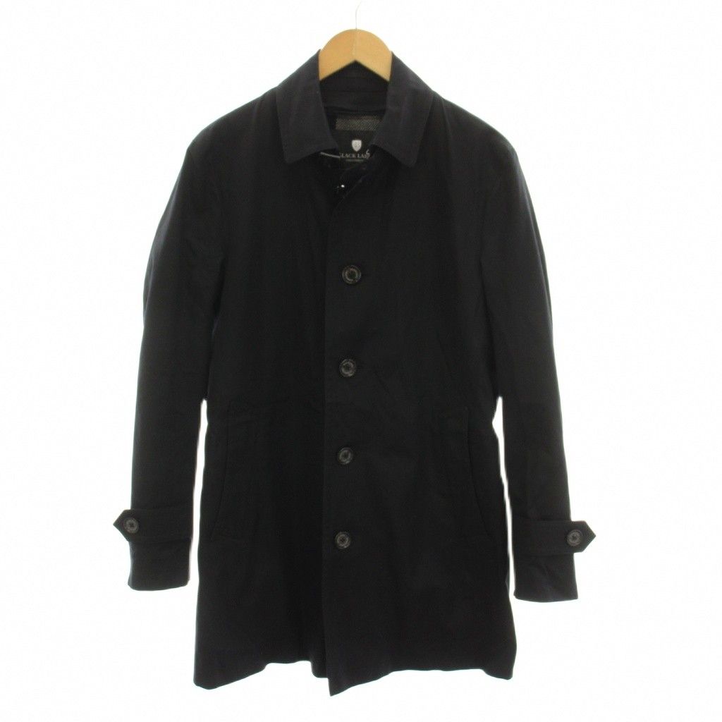 ブラックレーベルクレストブリッジ BLACK LABEL CRESTBRIDGE ステンカラーコート 裏地チェック ライナー付き アウター M 黒 ブラック 51A21-402-09 /YM
