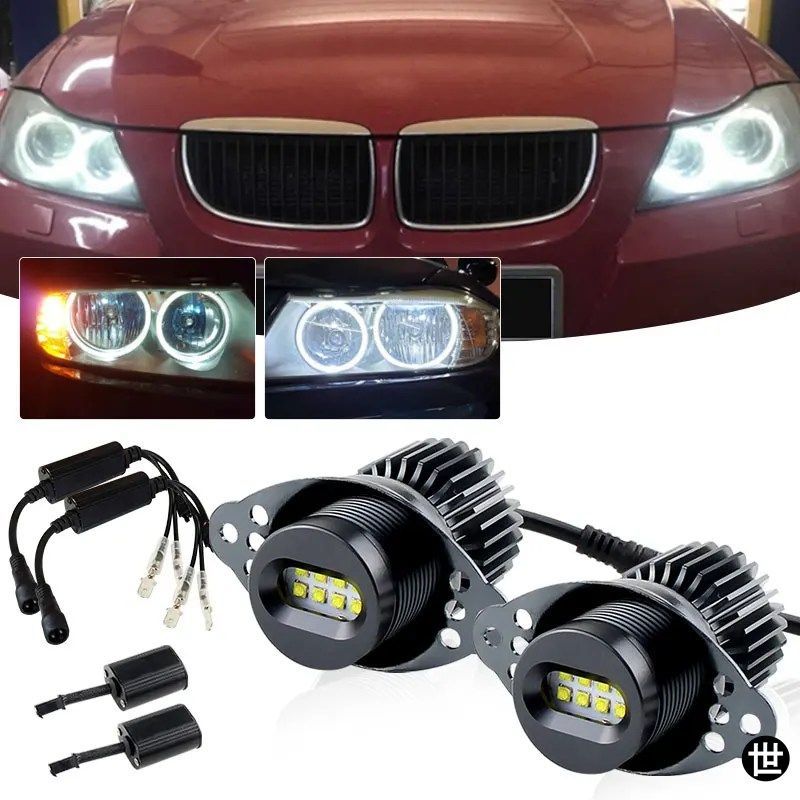 BMW E90 E91 318I LCI 09-11 DRL カー スタイリング用 80W XBD チップ LED エンジェル アイ ハロー マーカー リング ライト バルブ CANBUS
