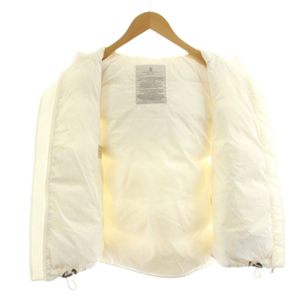 ブルネロクチネリ BRUNELLO CUCINELLI ダウンベスト フード ジップアップ ナイロン 388 白 ホワイト 222PDMJ001 /KU