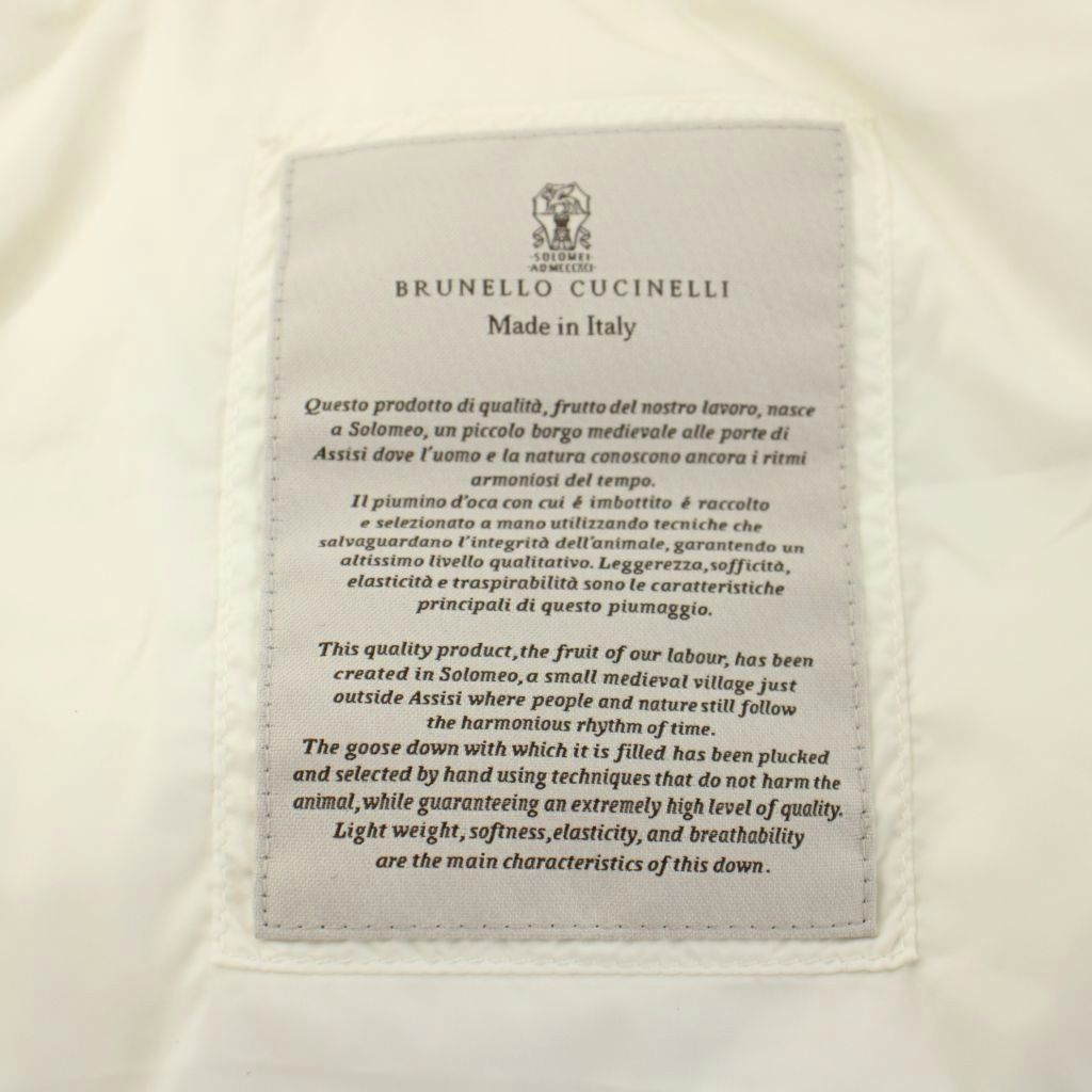 ブルネロクチネリ BRUNELLO CUCINELLI ダウンベスト フード ジップアップ ナイロン 388 白 ホワイト 222PDMJ001 /KU
