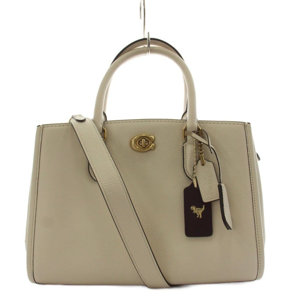 コーチ COACH ブルックキャリーオール28 ハンドバッグ ショルダーバッグ 2way レザー 白 ホワイト CE732 /AN28