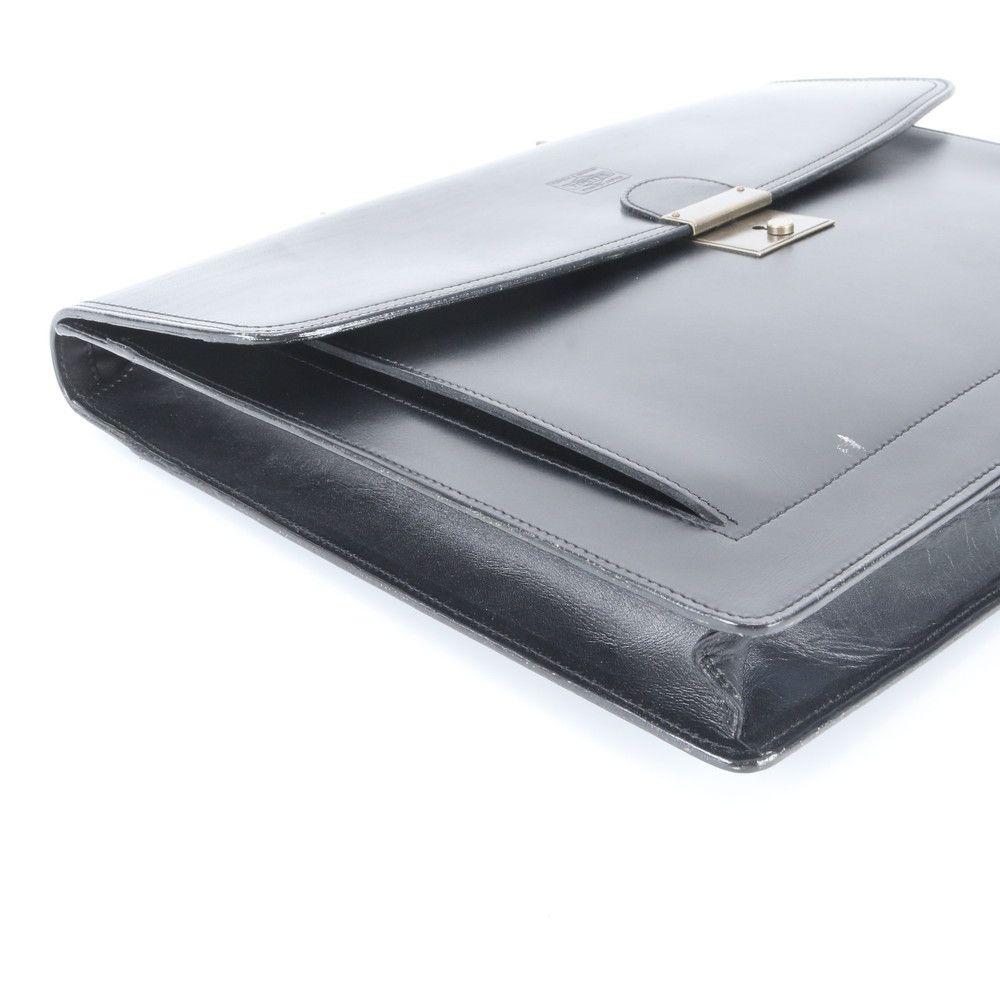 極美品 ポーター 吉田カバン レザー ビジネス バッグ 書類鞄 ブリーフケース 通勤 本革 ブラック ブランド A4 メンズ WMM EC19-5【中古】