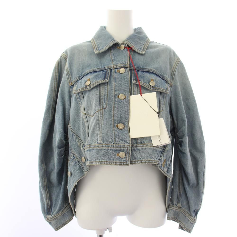 アレキサンダーマックイーン ALEXANDER MCQUEEN コクーンデニムジャケット COCOON DENIM JKT ジージャン Gジャン アウター 40 水色 ライトブルー 50018 /YT