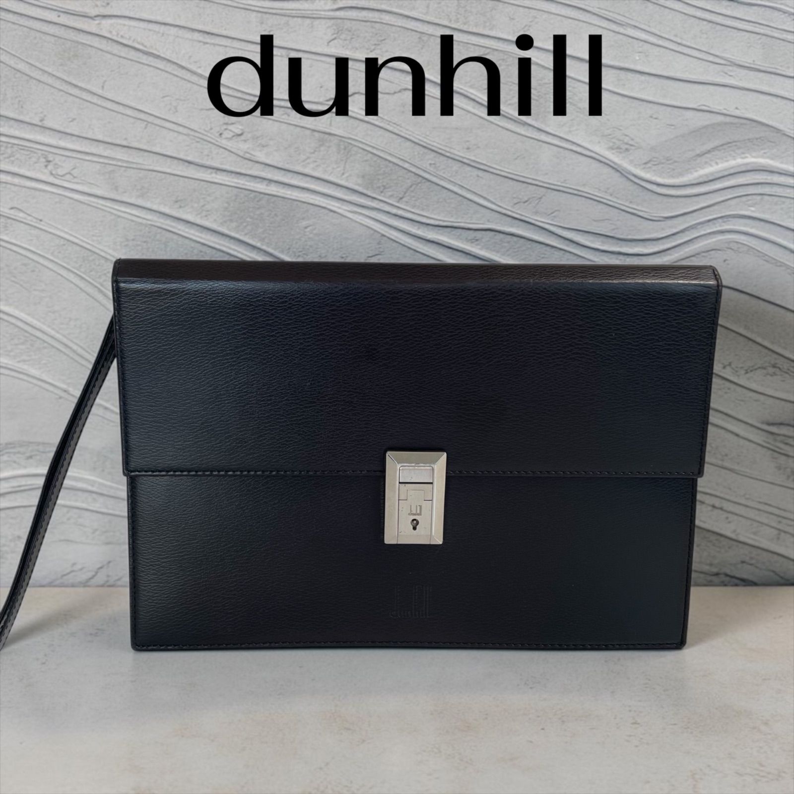 dunhill クラッチバッグ セカンドバッグ ブラック - メルカリ