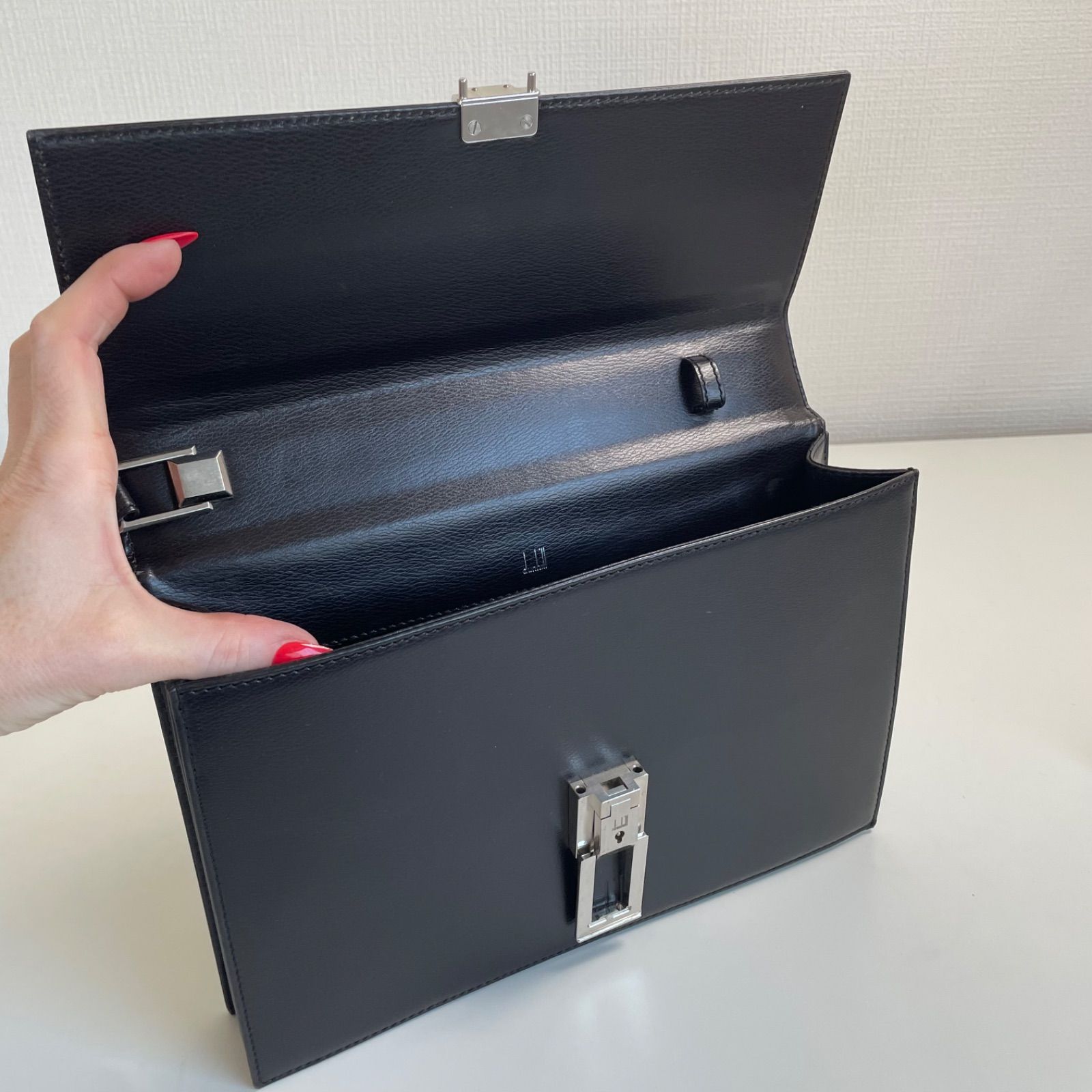 dunhill クラッチバッグ セカンドバッグ ブラック - メルカリ