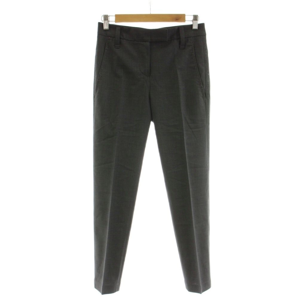 ブルネロクチネリ BRUNELLO CUCINELLI テーパードパンツ スラックス ジップフライ ウール 36グレー 17147EN0110 /KU
