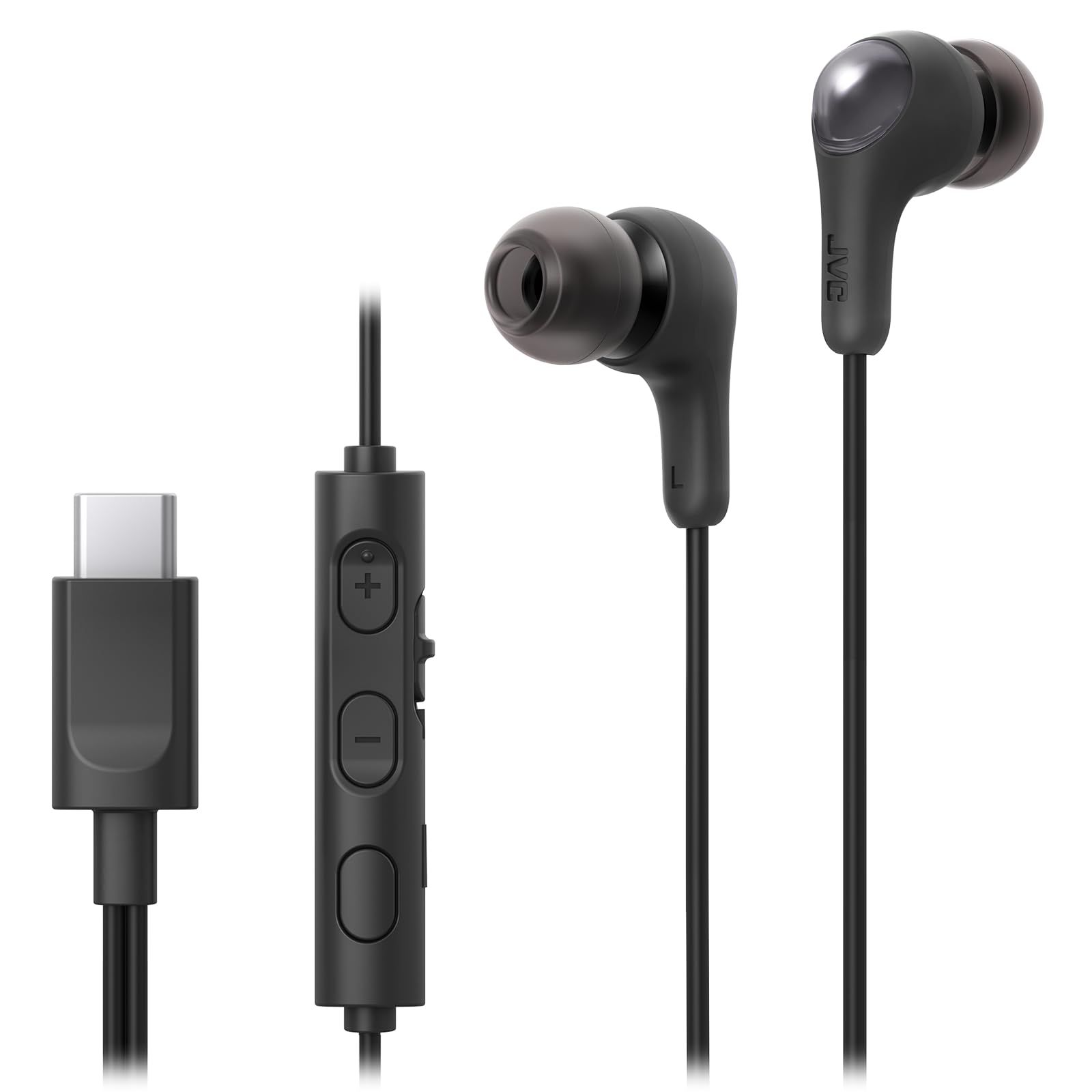 新品 【まとめ買い】 JVCケンウッド 10個セット JVC HA-FR9UC-B イヤホン 有線 マイク付き タイプC カナル型 USB Type-C 1.2m ブラック HA-FR9UC
