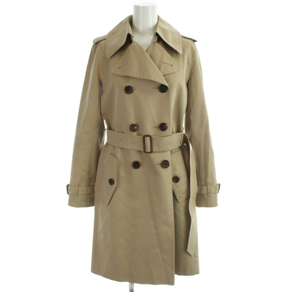 バーバリー ロンドン BURBERRY LONDON トレンチコート ロング 裏地ノバチェック ベルト 38 ベージュ /YI25