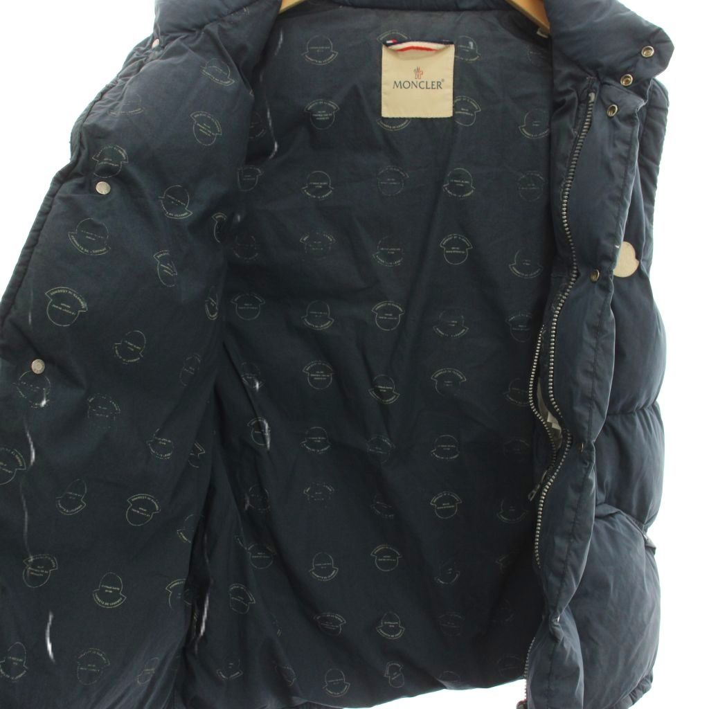 モンクレール MONCLER IDE GILET ダウンベスト ジップアップ 2 紺