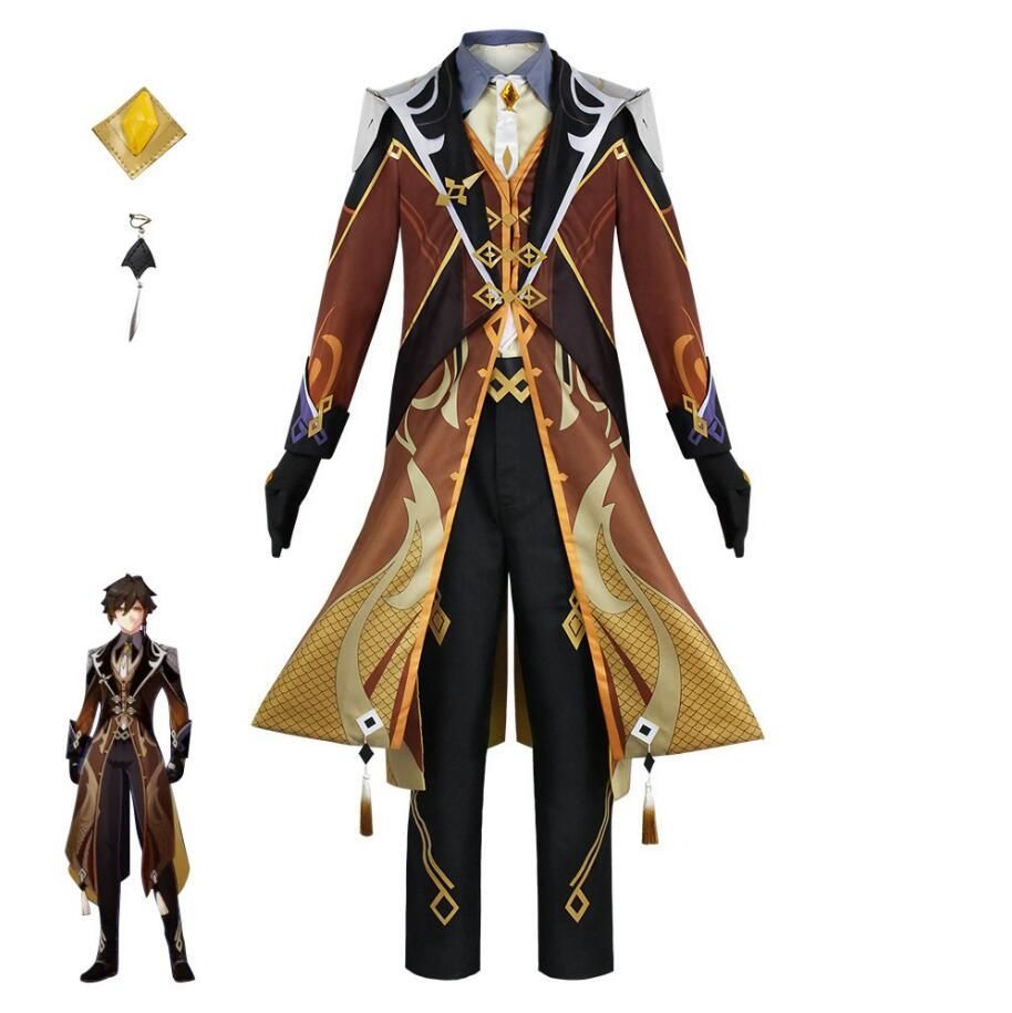 鍾離 原神コスプレ 衣装セットイベントグッズキャラクター 新品未使用