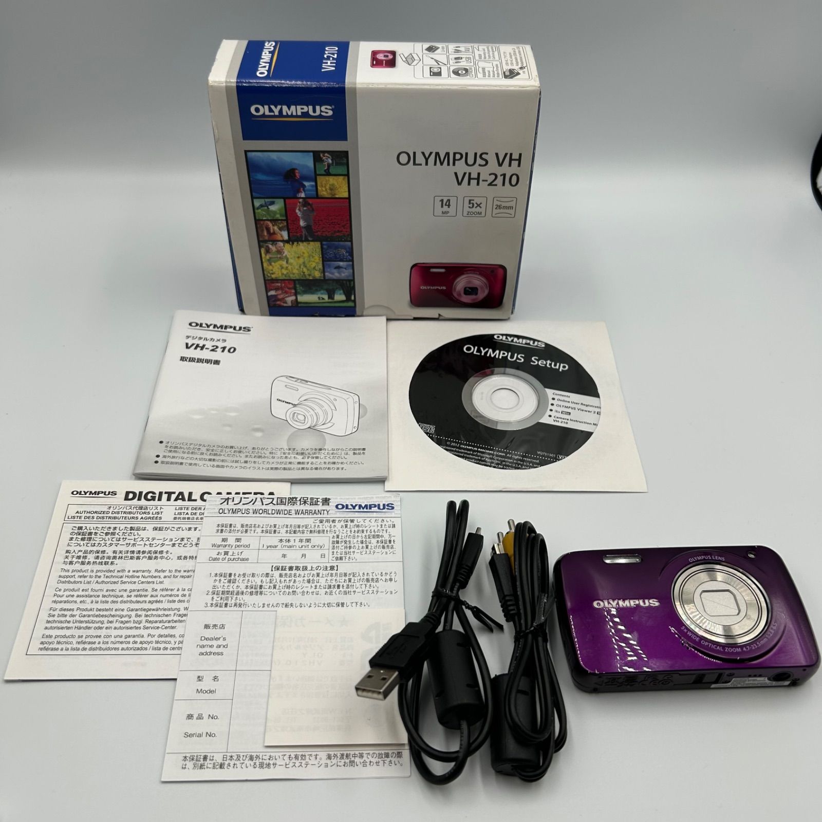 OLYMPUS VH-210 パープル オリンパス コンパクトデジタルカメラ デジカメ