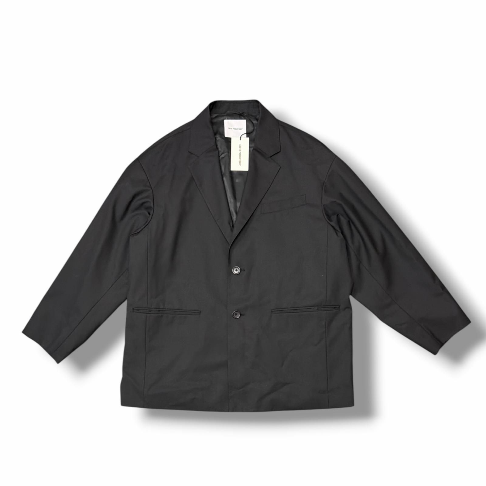 参考上代66000円 未使用 COOTIE PRODUCTIONS 25AW T/W Saxony Single Breasted Jacket サキソニーシングルブレステッドジャケット テーラード クーティー CTE-25A202 ブラック L