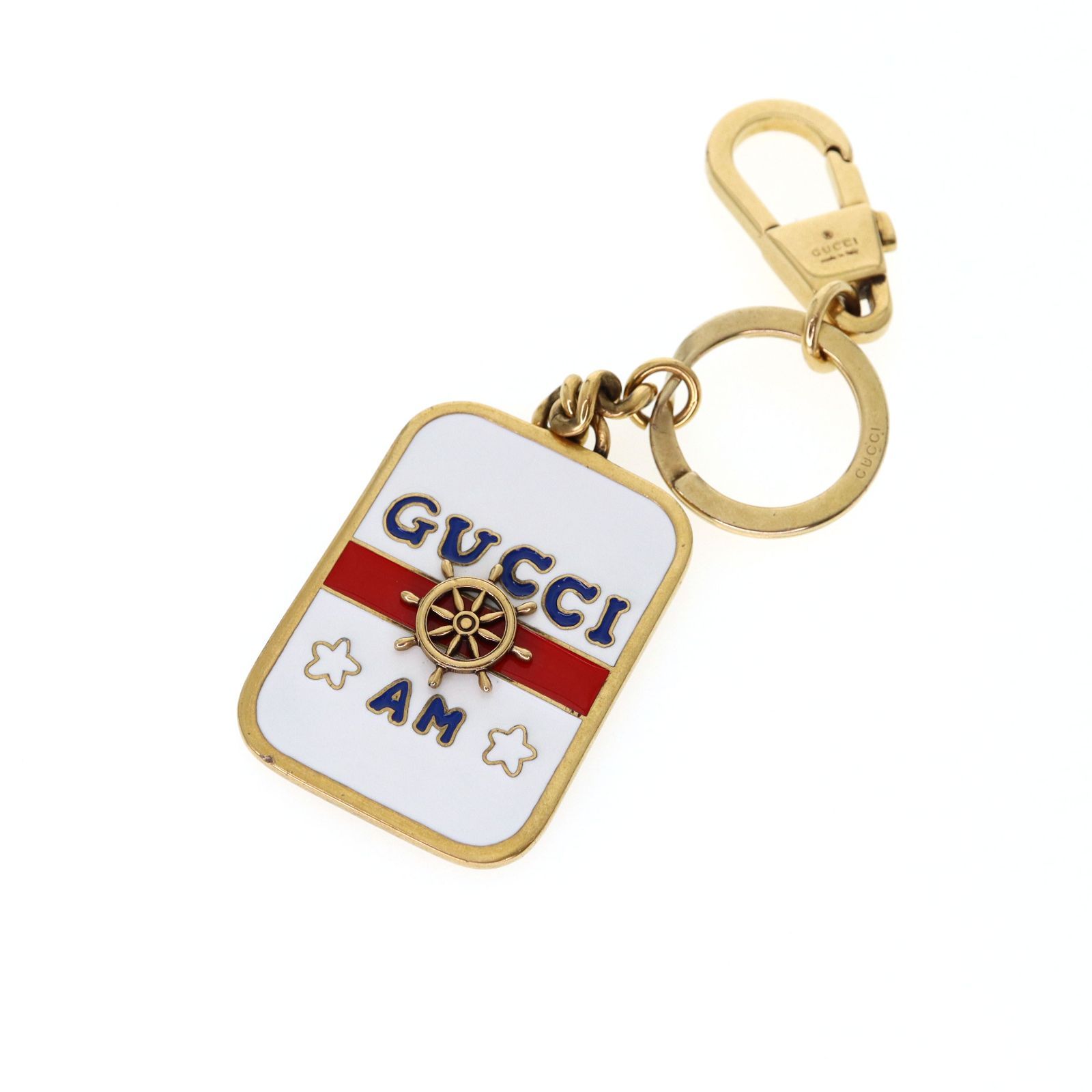 【中古】GUCCI グッチ 598562 キーリング キーホルダー 舵 航海 レディース メンズ ブランド