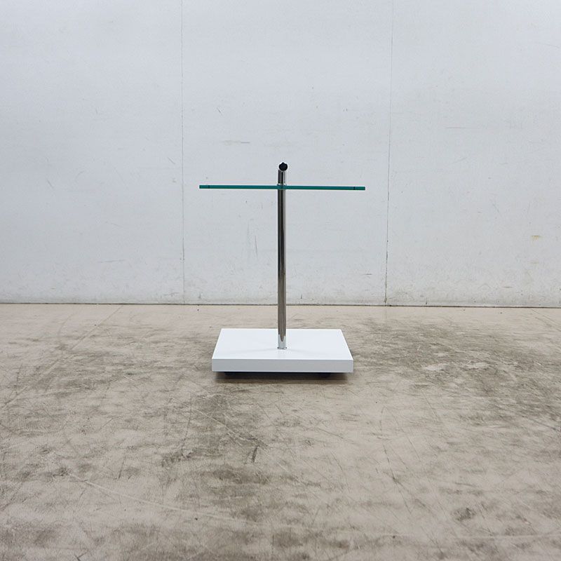 サイドテーブル　リプロダクト　Ronald Schmitt ◇展示美品◇ Ronald Schmitt ロナルド シュミット ガラス サイド