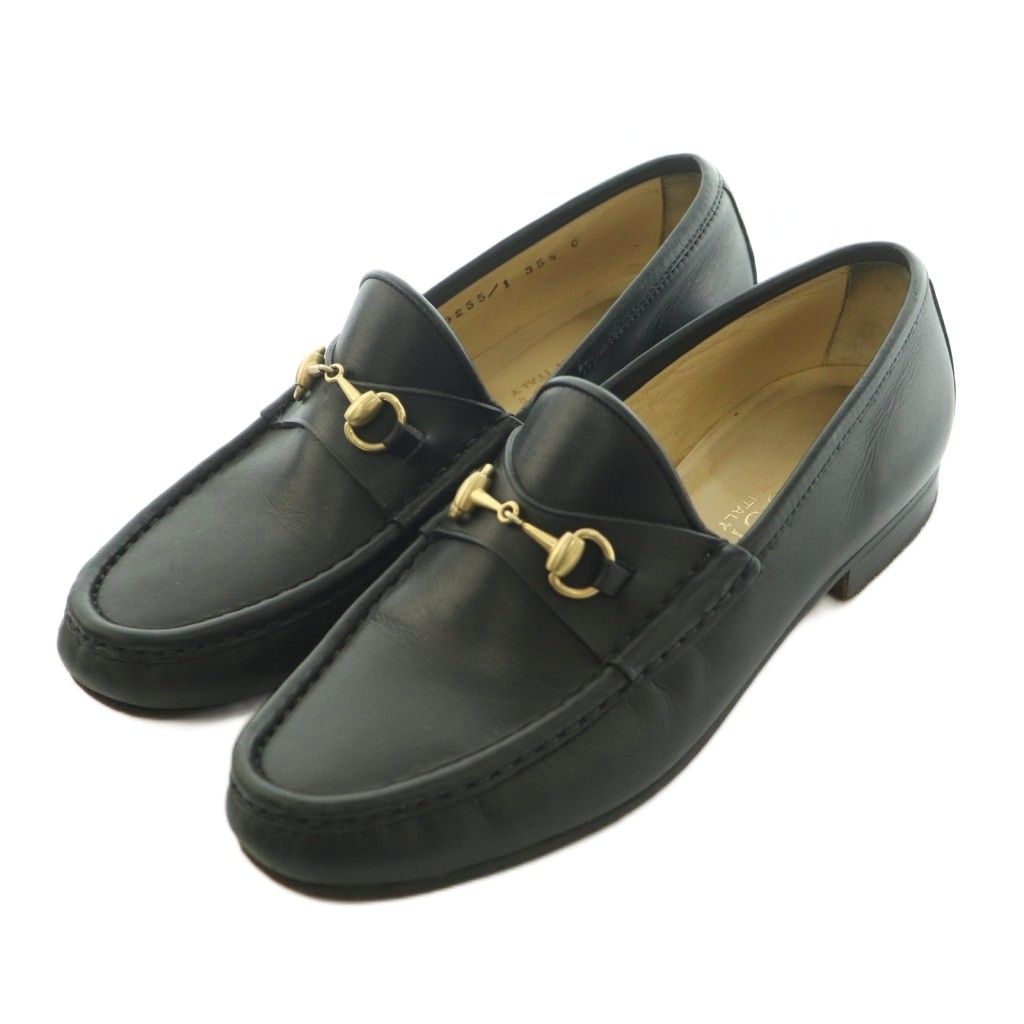 グッチ GUCCI ホースビット ローファー モカシン 35.5 22.5cm 黒 100 0255/1 /MI ■OS