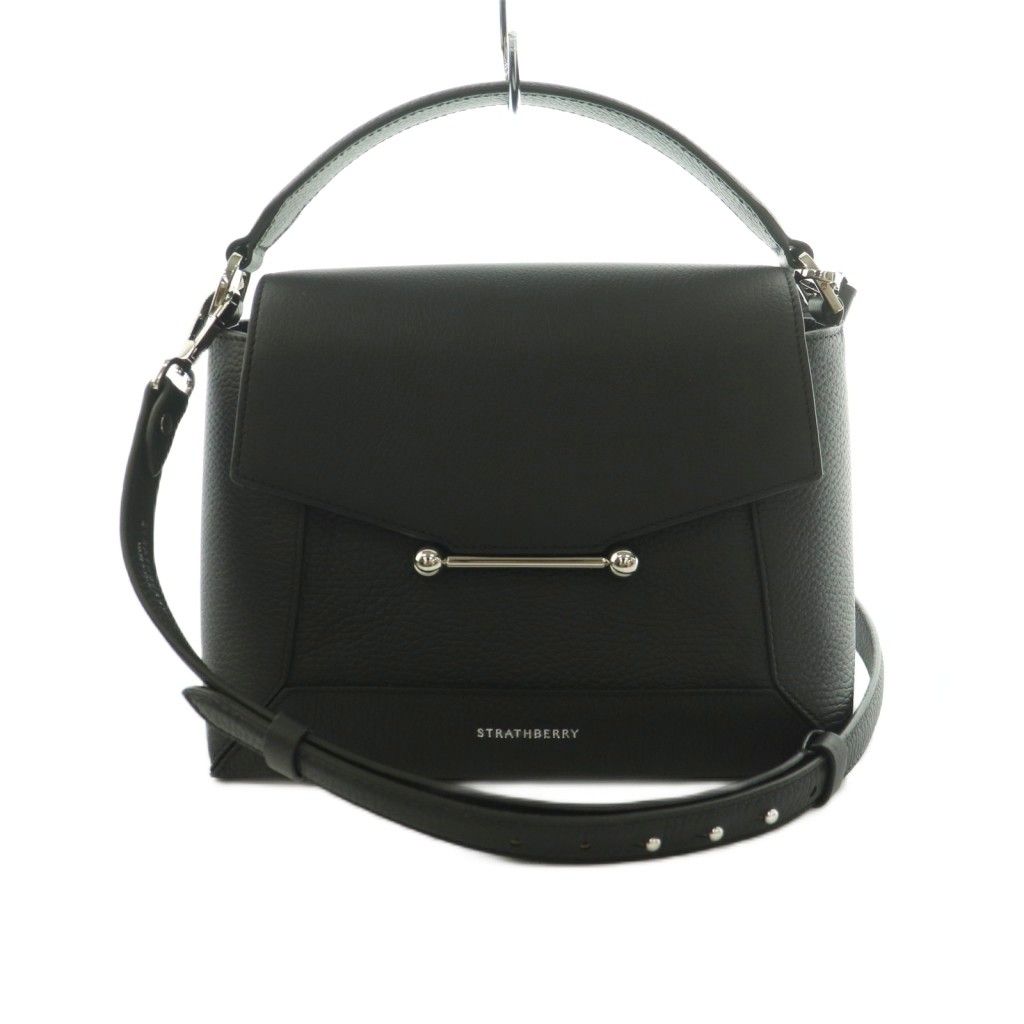 ストラスベリー Strathberry Mosaic Bag 2WAYバッグ ハンドバッグ ショルダーバッグ レザー 黒 /MI ■OS