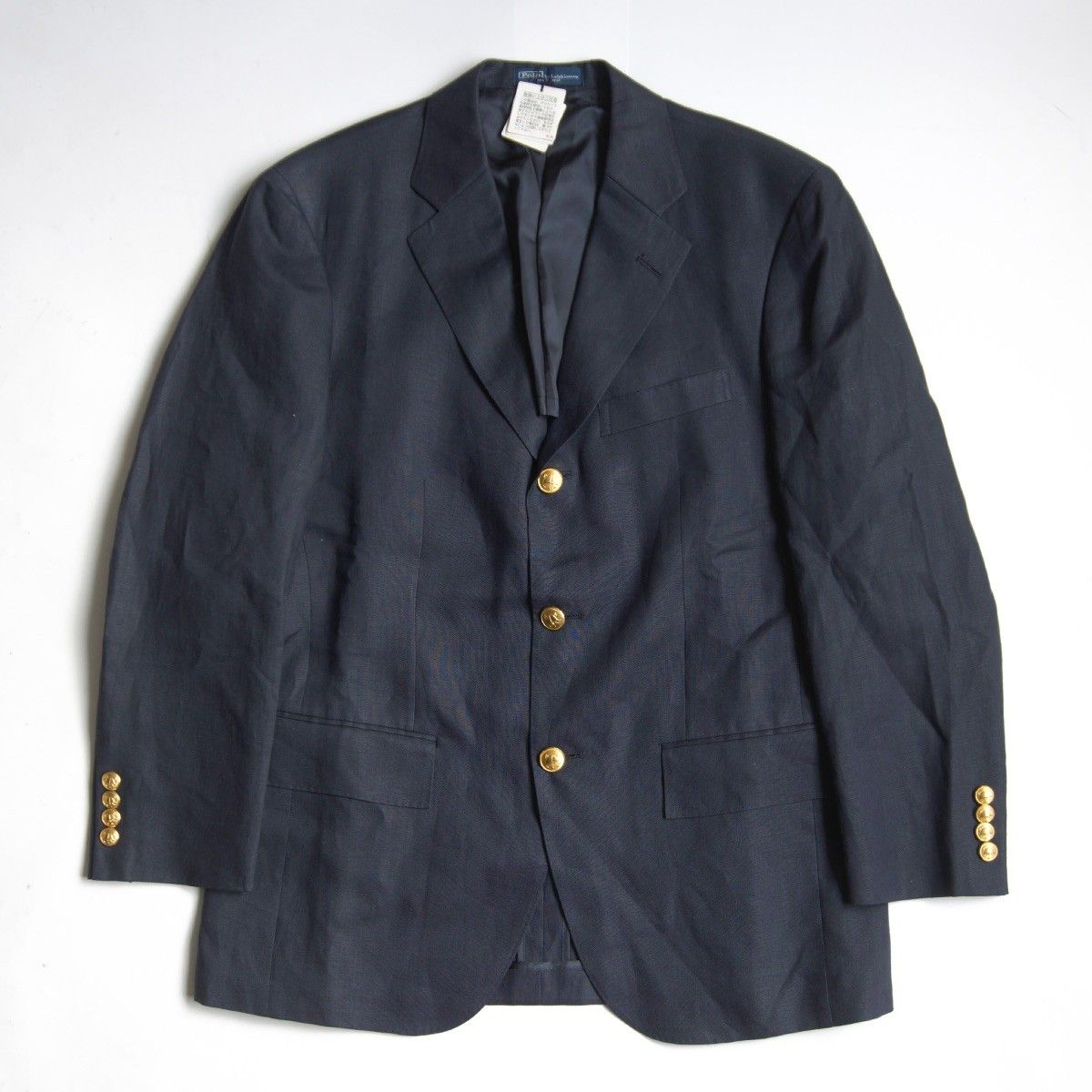 【未使用品】POLO RALPH LAUREN【リネン テーラードジャケット /紺ブレ】AB5 ポロラルフローレン ブレザー 26050634