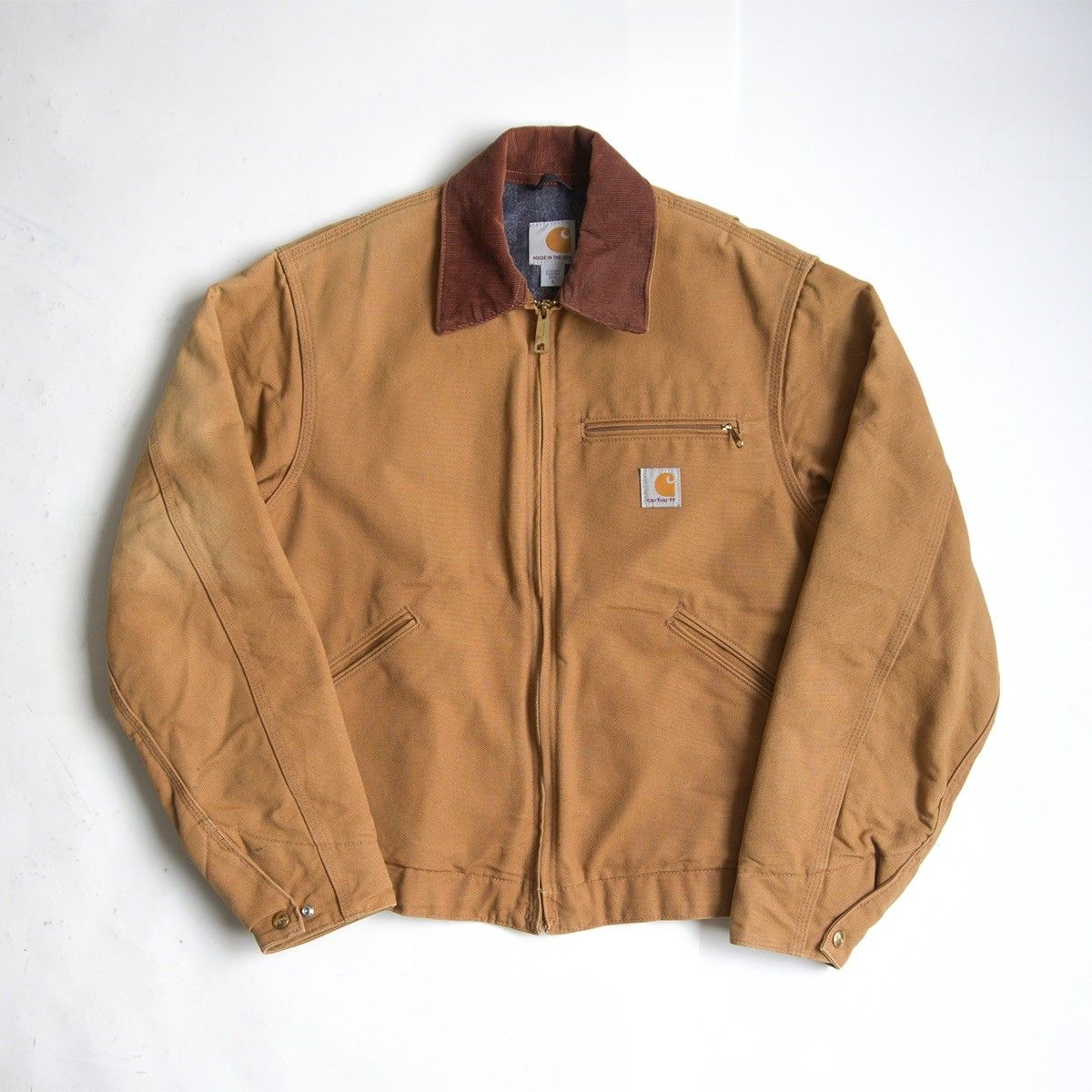 【USA製】Carhartt【DETROIT JACKET デトロイトジャケット】S J001 BRN ブラウン ダック カーハート 古着 26050633