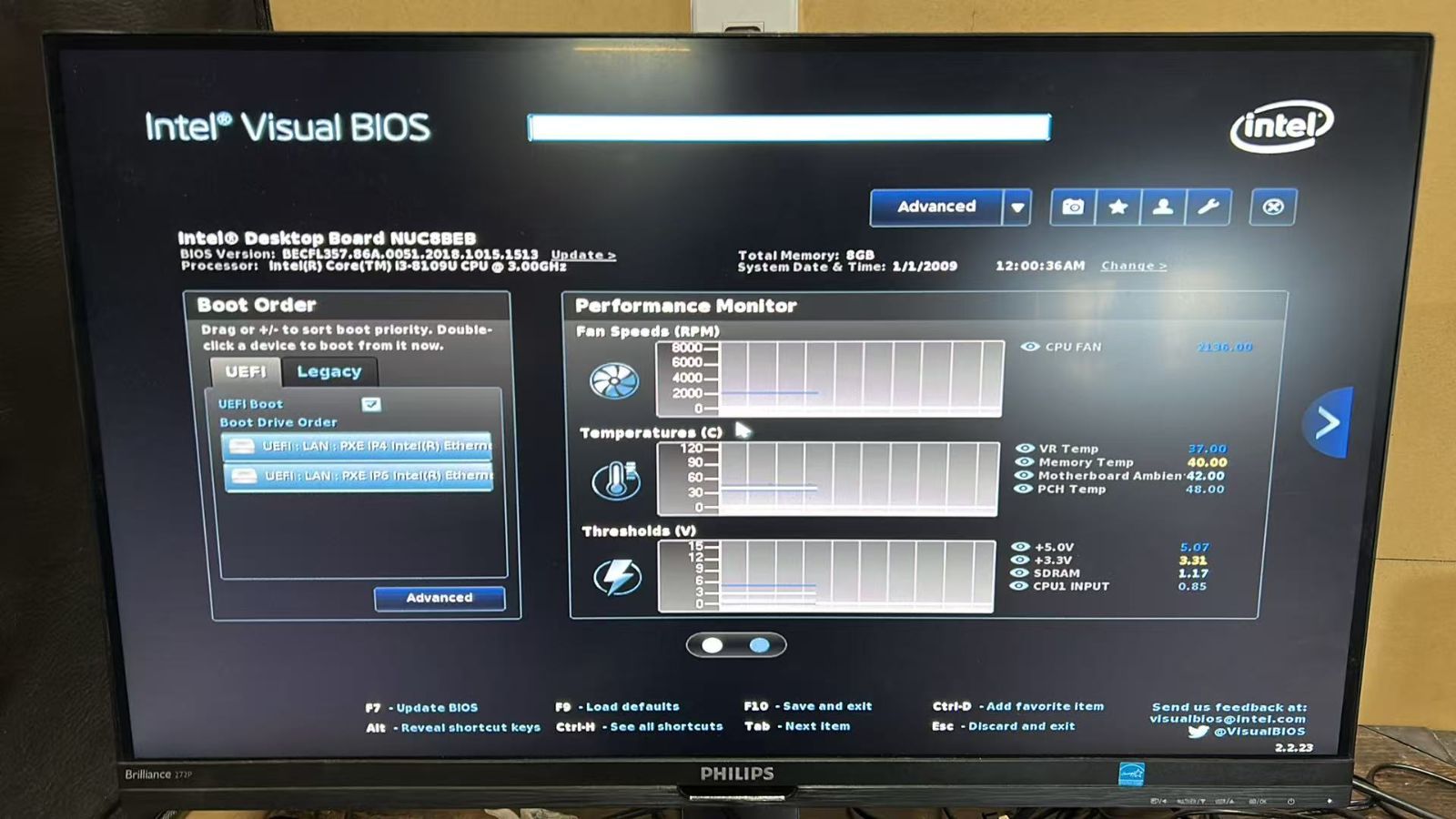 INTEL NUC NUC8BEK BOXNUC8i3BEK i3-8109U MINI超小型 ミニ 8GB