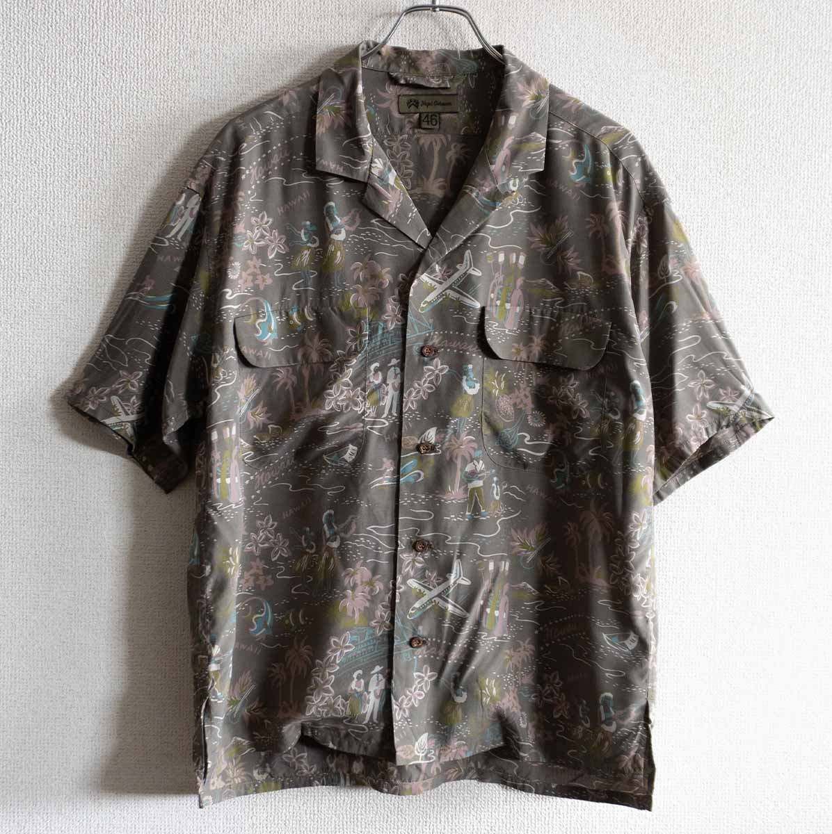 極美品】NIGEL CABOURN【ALOHA SHIRT All Over Pattern】46 レーヨン