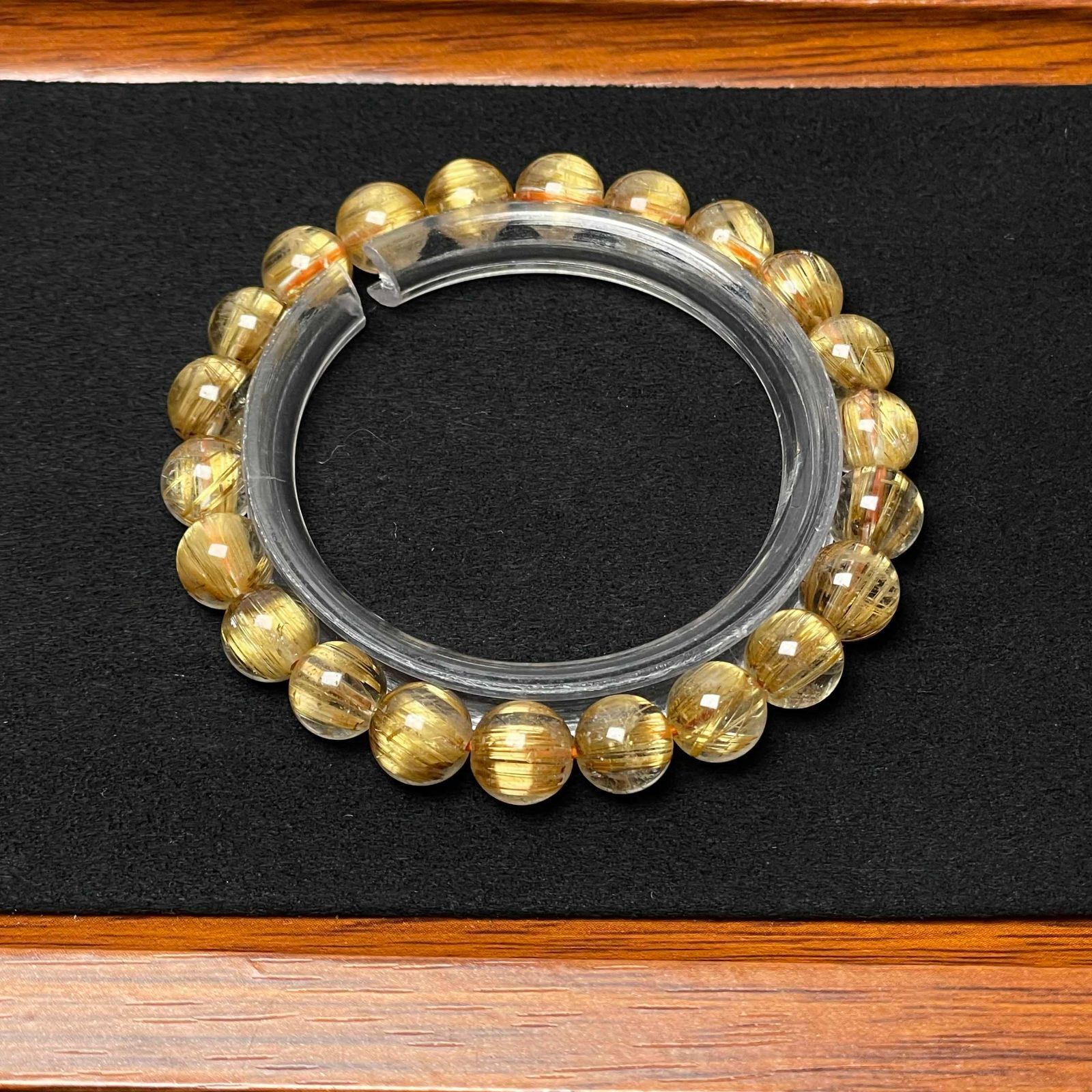極上美品★【110A極!極満針ルチルクォーツ】★ブレスレット 天然石 7.7-8.2mm ZZ2128