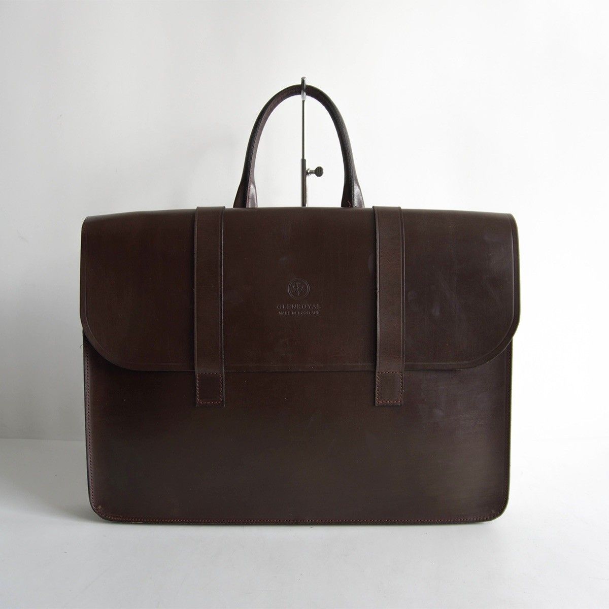 【美品】 GLENROYAL グレンロイヤル 【ブライドル レザー ミュージック ケース】ブラウン A4収納 バッグ 鞄 26050631