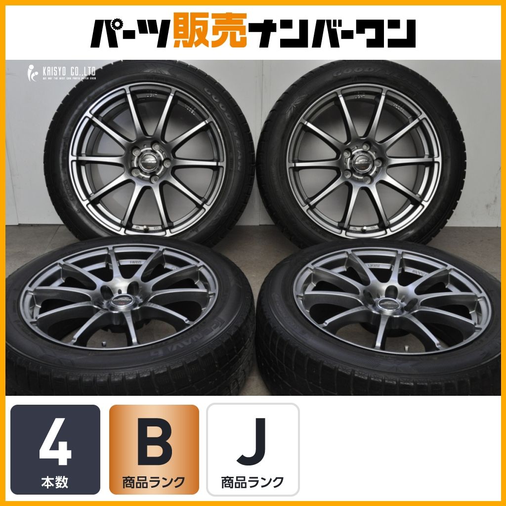 【ホイール美品】シュナイダー 18in 8J +35 PCD114.3 グッドイヤー アイスナビ 6 235/50R18 アルファード ヴェルファイア エルグランド