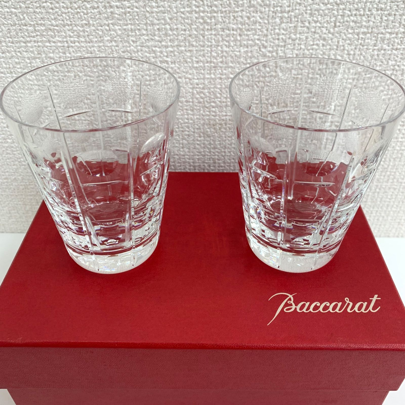 バカラ クリスタルグラス ペア 箱付き｜もう家に置いておくには惜しい名品　C395