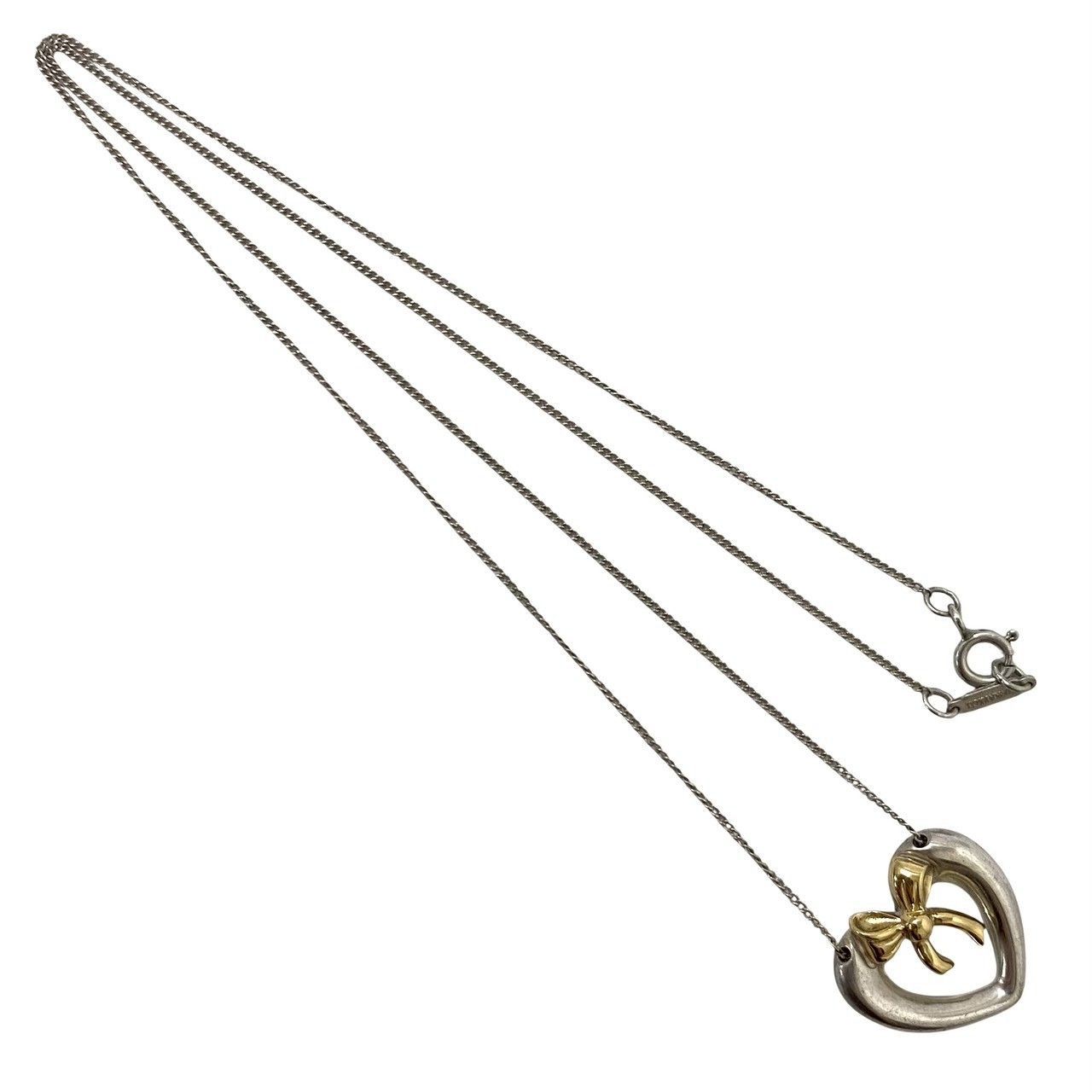 TIFFANY&Co.】ハート リボン ネックレス 1991 SV925 SILVER/シルバー