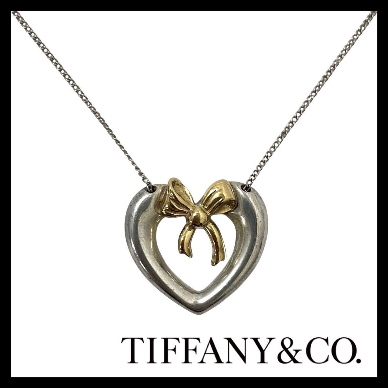 TIFFANY&Co.】ハート リボン ネックレス 1991 SV925 SILVER/シルバー