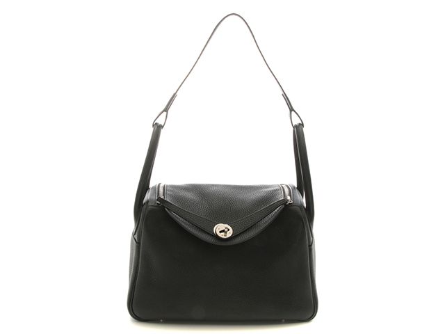 HERMES エルメス ハンドバッグ リンディ30 ブラック/シルバー金具 トリヨンクレマンス D刻印 レディース 207【中古】2147300427316
