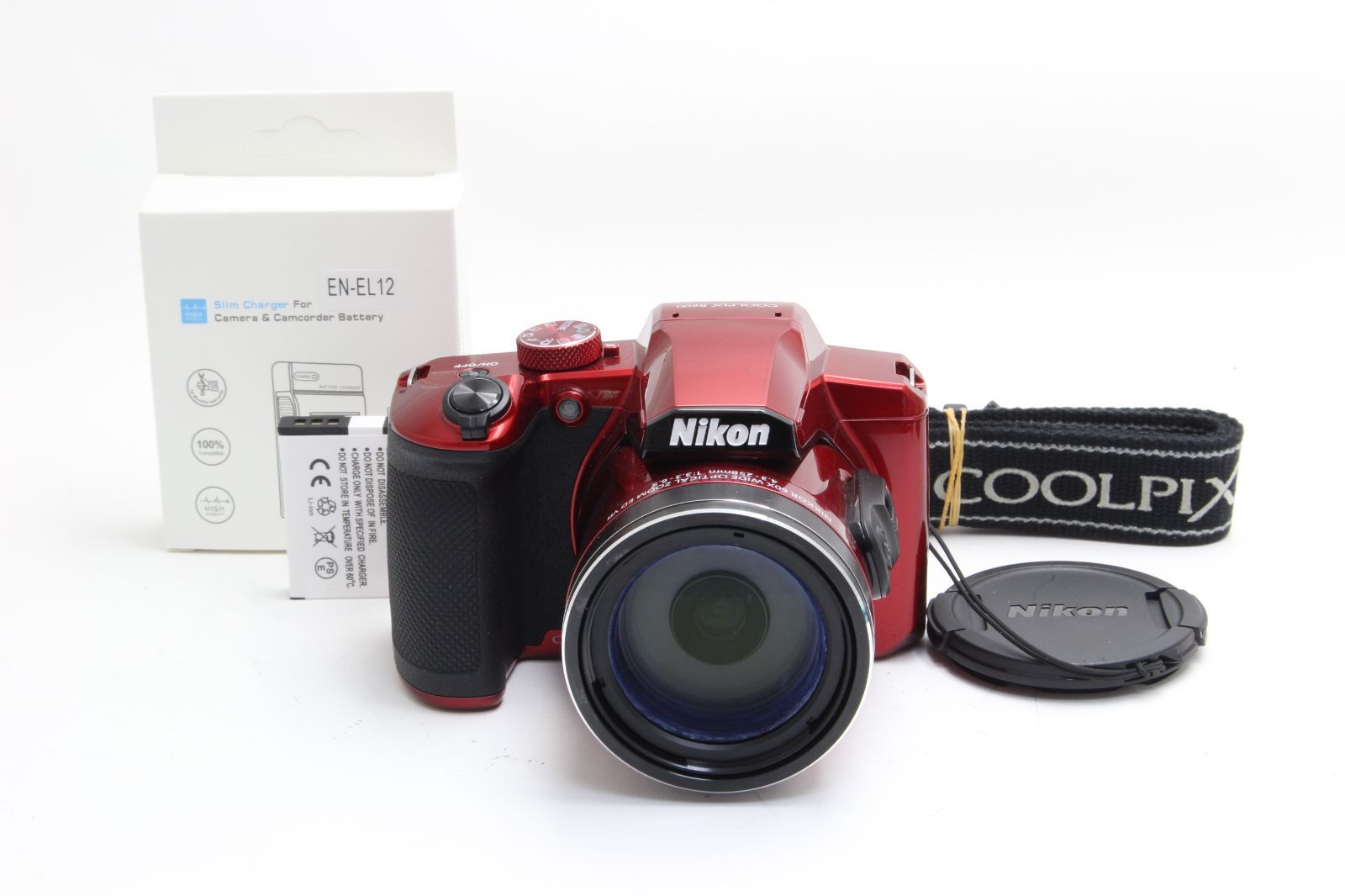 AB+ (良品) Nikon ニコン COOLPIX B600 レッド 初期不良返品無料 5-58