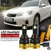 レクサス CT200H 2011-2017用 LEDヘッドライトバルブ 2個セット 30000LM ハイビーム 9005 HB3 ロービーム H11 H8 H9 CANBUS 6000K