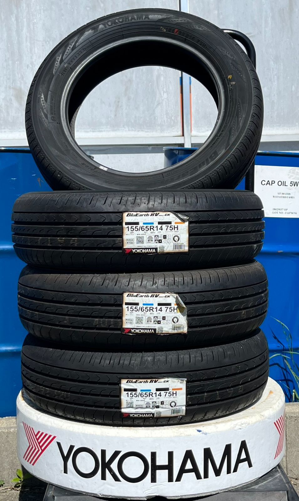 【2023年製 新品4本】ヨコハマ BluEarth-RV RV03 CK 155/65R14 75H 軽ハイトワゴン用