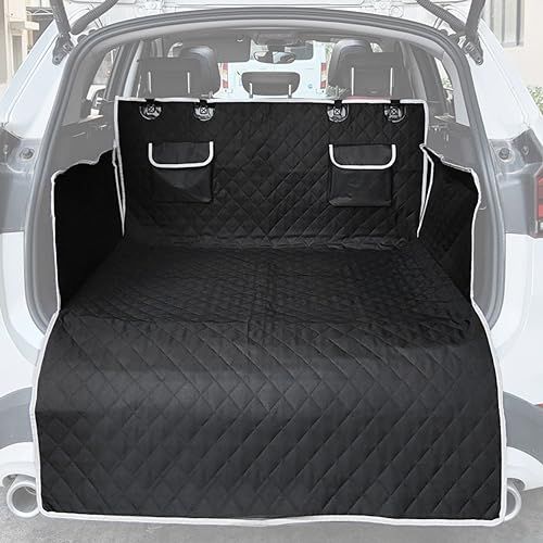 Temiry 車 ラゲッジマット 汎用 撥水 トランクシート 滑り止め カー汎用品 荷台マット 汚れに強い ワンタッチバックル 取付簡単 トランクマット 後部座席 600D オックスフォード 耐久性 中大型車用 SUV用 MPV用 ミニバン 3300a628