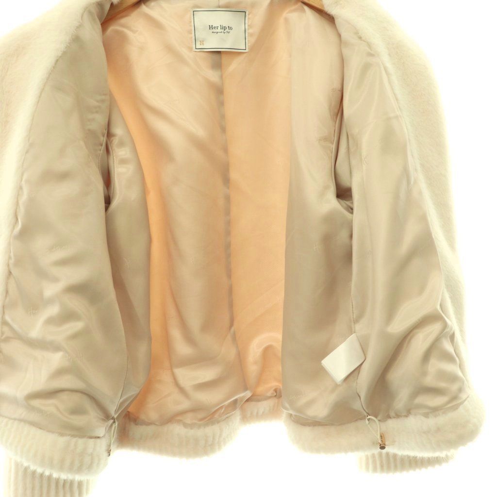 ハーリップトゥ Her lip to 25AW Twila Faux Fur Zip Jacket 