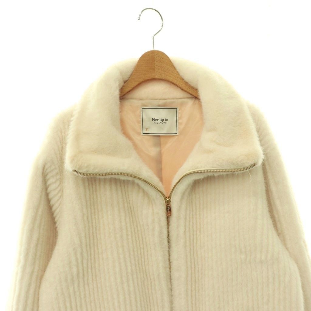 ハーリップトゥ Her lip to 25AW Twila Faux Fur Zip Jacket 