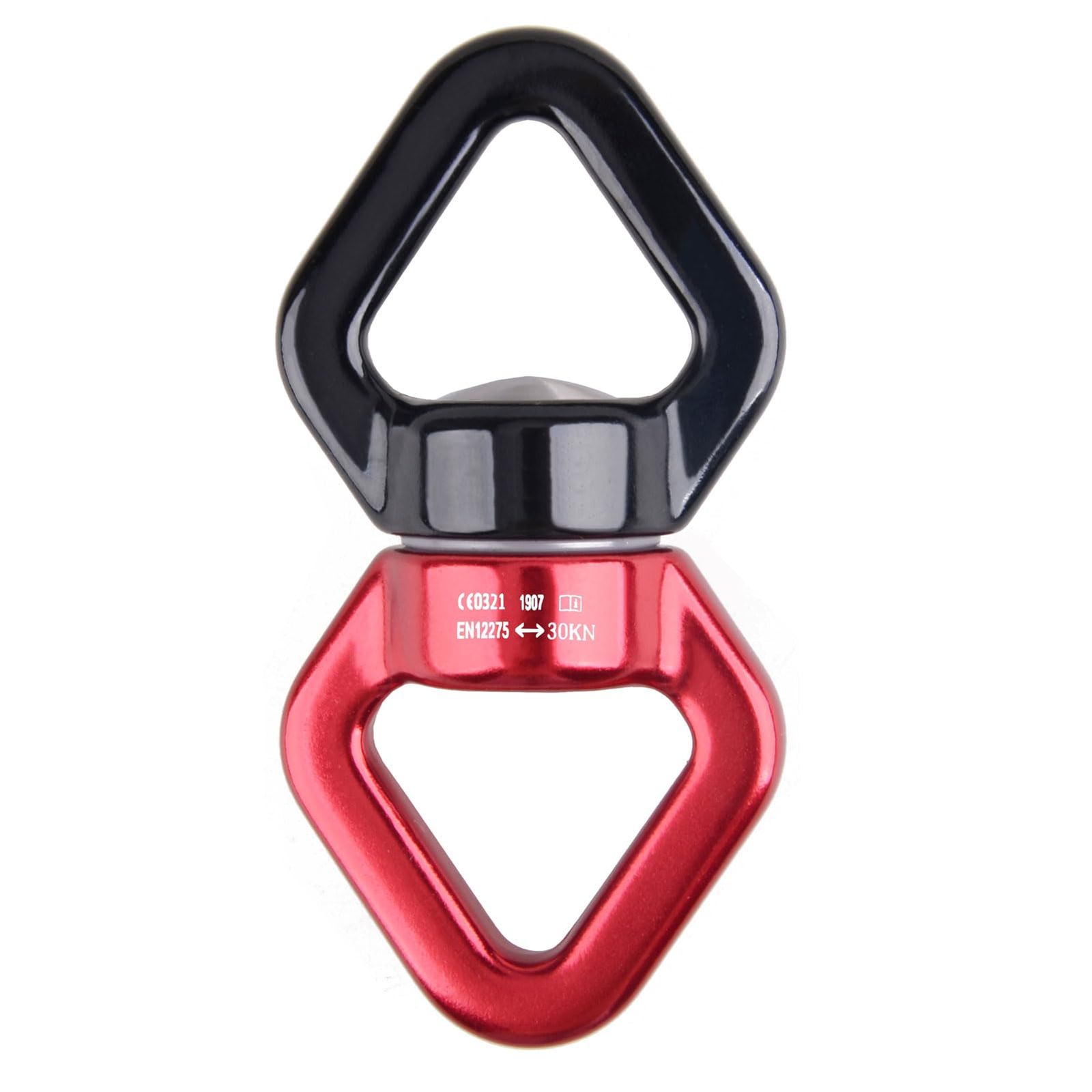 新品 Azarxis スイベル クライミング カラビナ 登山 30KN ロープスイベル ベアリング アルミ合金 360度回転 コネクタ レスキュー アンカー 空中作業 懸垂下降 エアリアルダンス